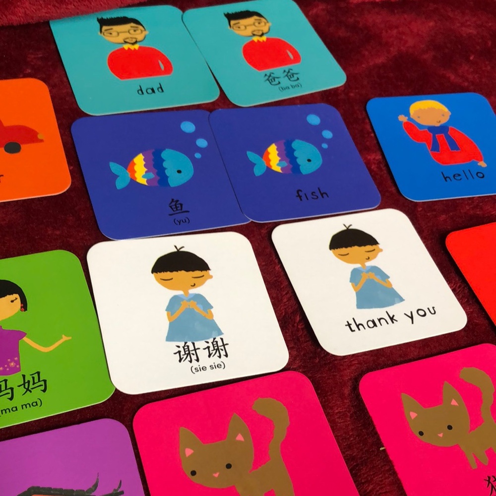 Colorful Language Learning Flashcards